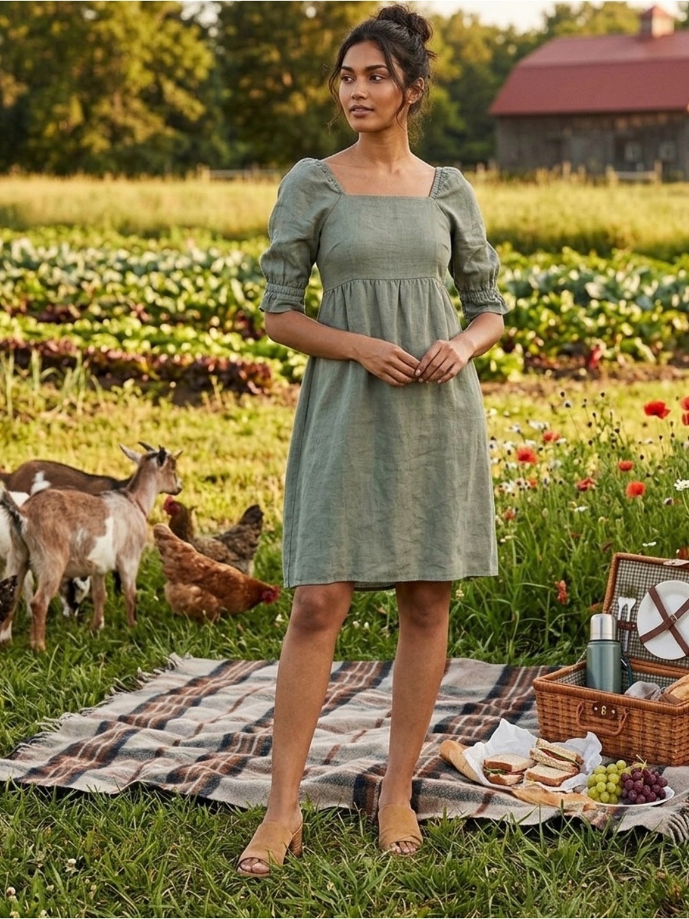 Valentina Naldi women’s linen dress size small